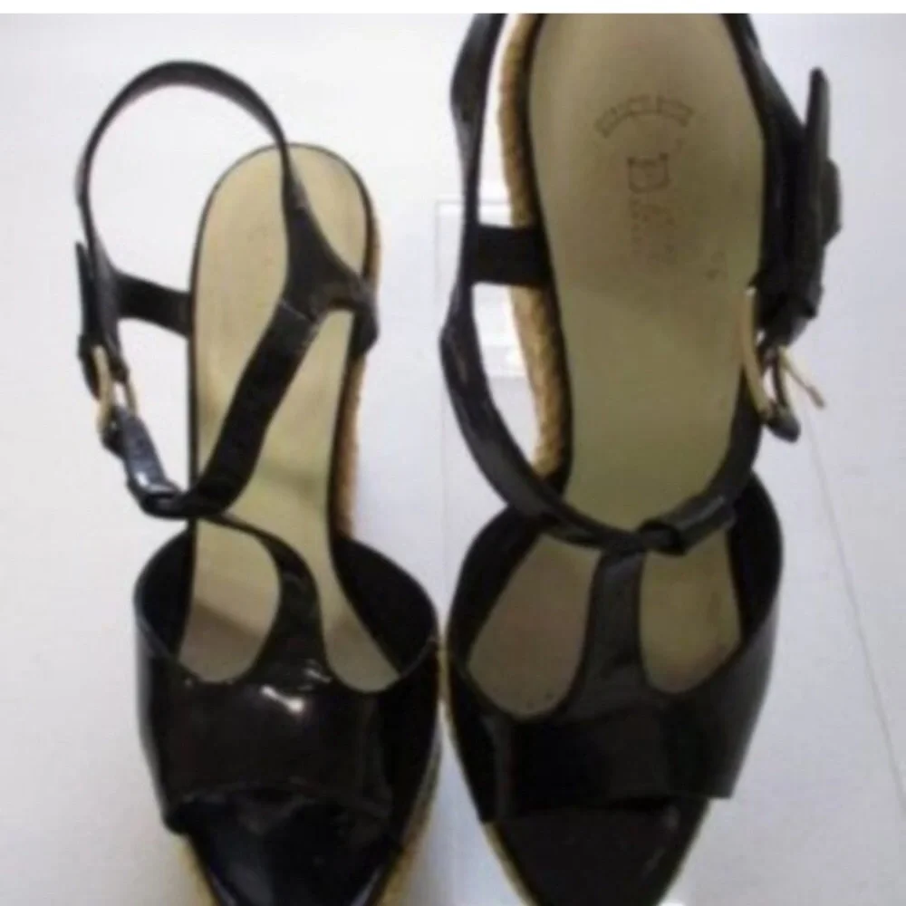 Bally leather wedge sandals. - Picture 5 of 7
